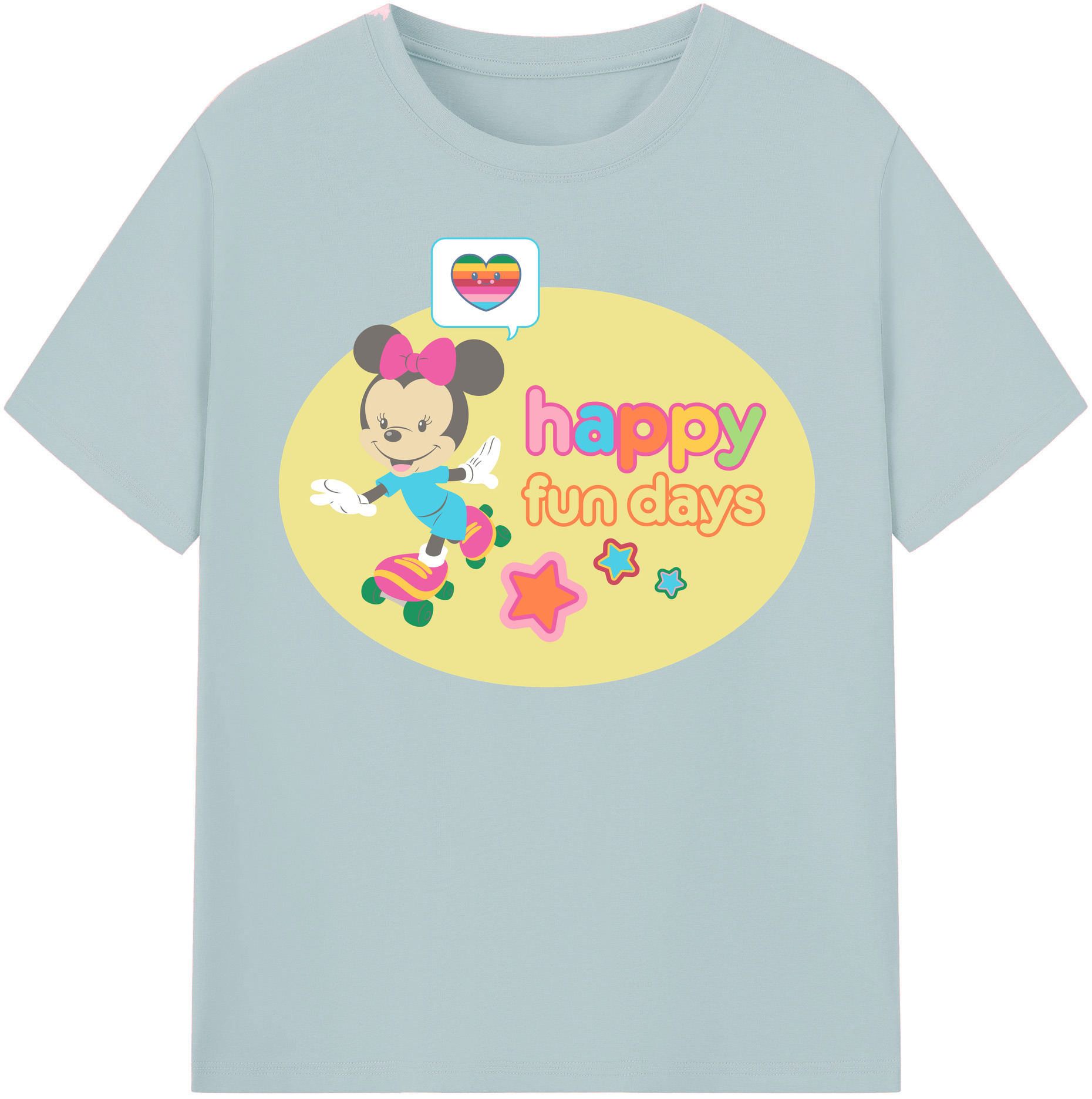 （画像用） ミッキーマウス Mickey Mouse 綿100％半袖Tシャツ（フロントプリント）